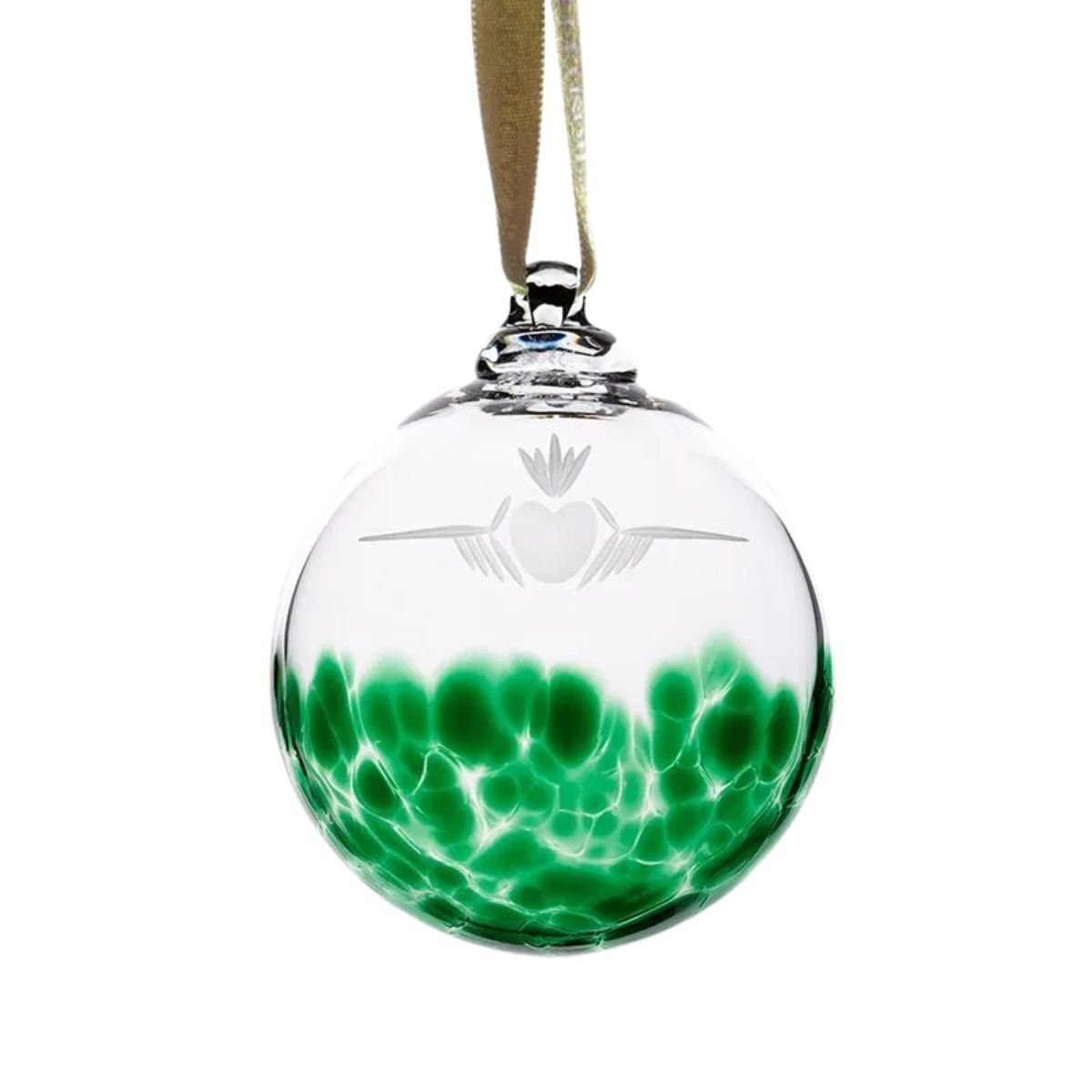 Irish Handmade Glass Company Claddagh Bauble Ornament