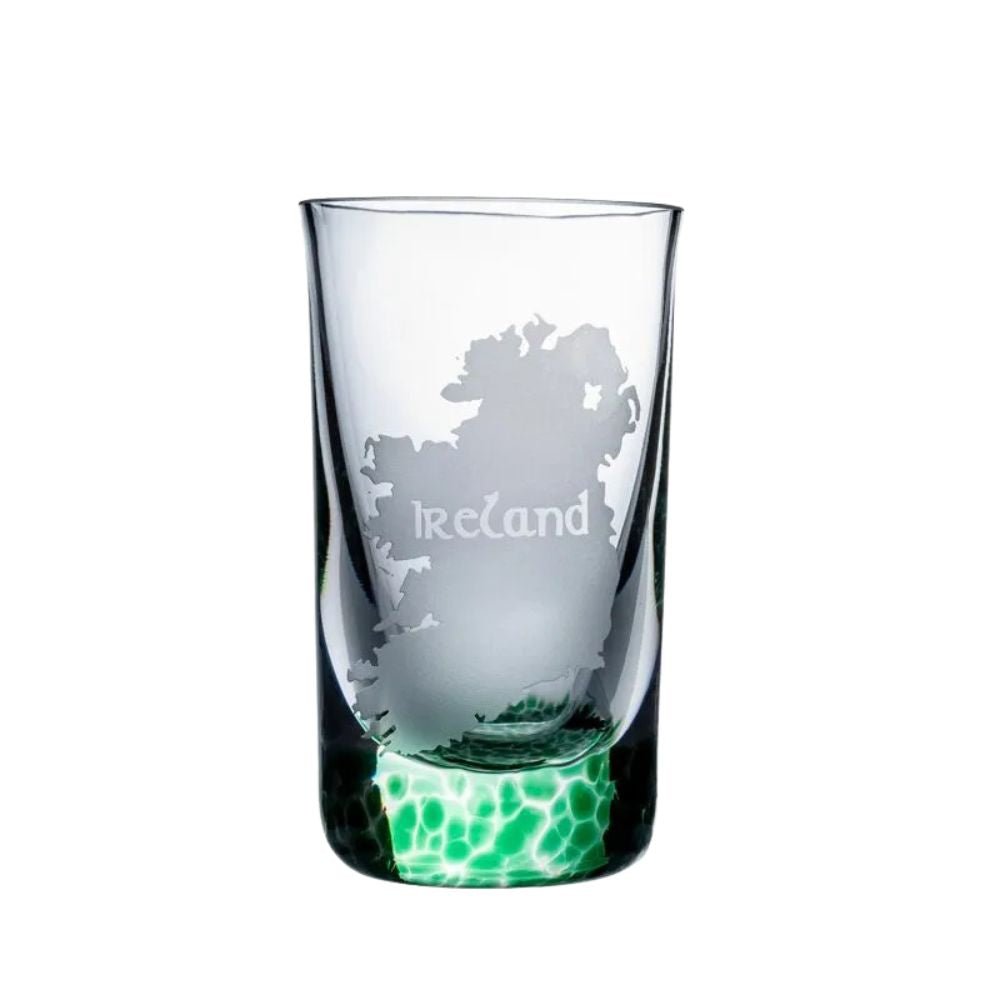 Irish Handmade Glass Company Map of Ireland Shot Glass