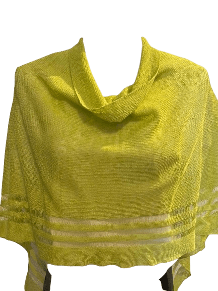 Irish Linen Poncho - Apple Green - The Celtic Gift Store - 