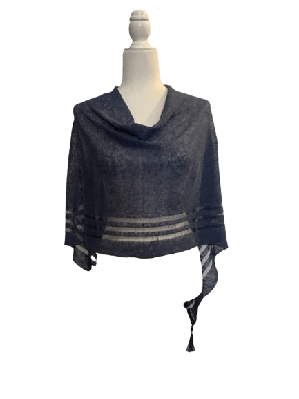 Irish Linen Poncho - Denim - The Celtic Gift Store - Apparel & Accessories