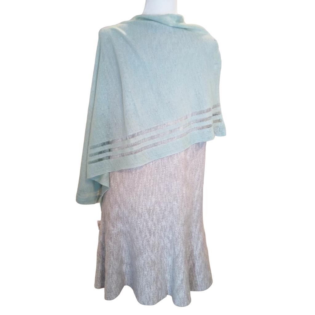 Irish Linen Poncho - Mint by V&S Handmade - Apparel & Accessories