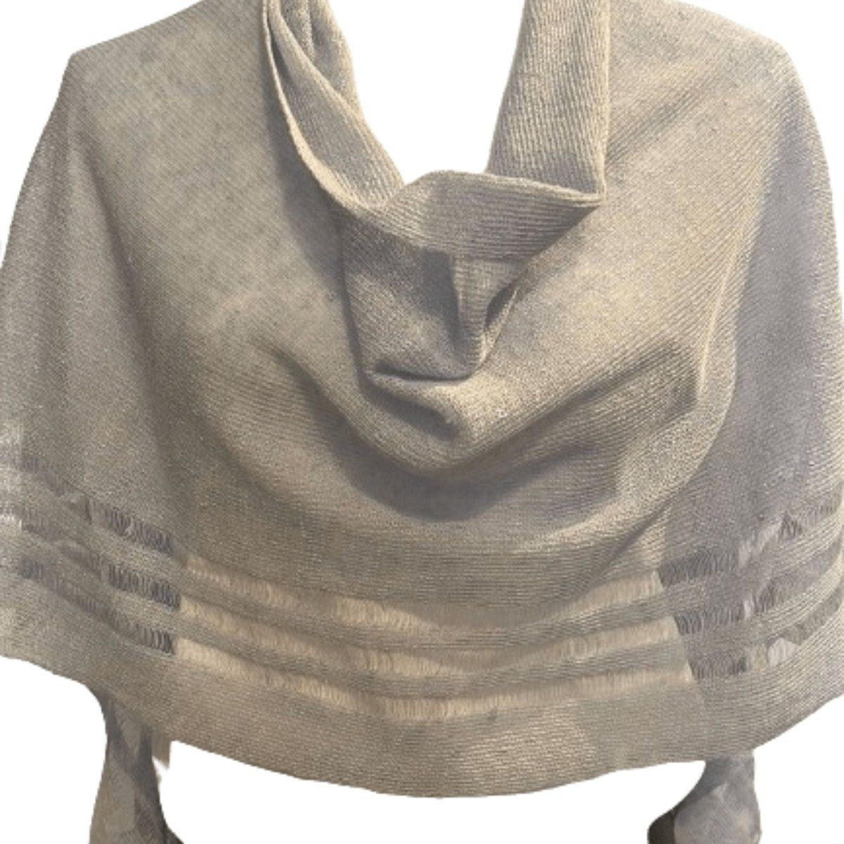 Irish Linen Poncho - Silver - The Celtic Gift Store - Womens clothing