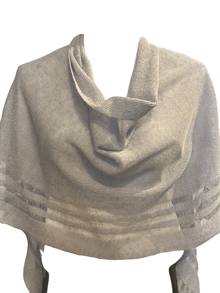 Irish Linen Poncho - Silver - The Celtic Gift Store - 