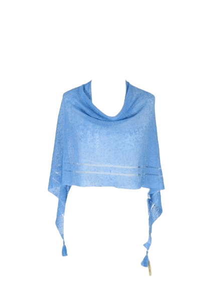 Irish Linen Poncho - Sky Blue - The Celtic Gift Store - Apparel & Accessories