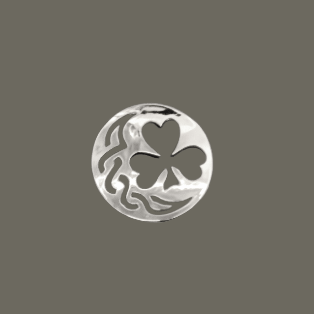 Irish Shamrock Double Flap Crossbody Bag - Black