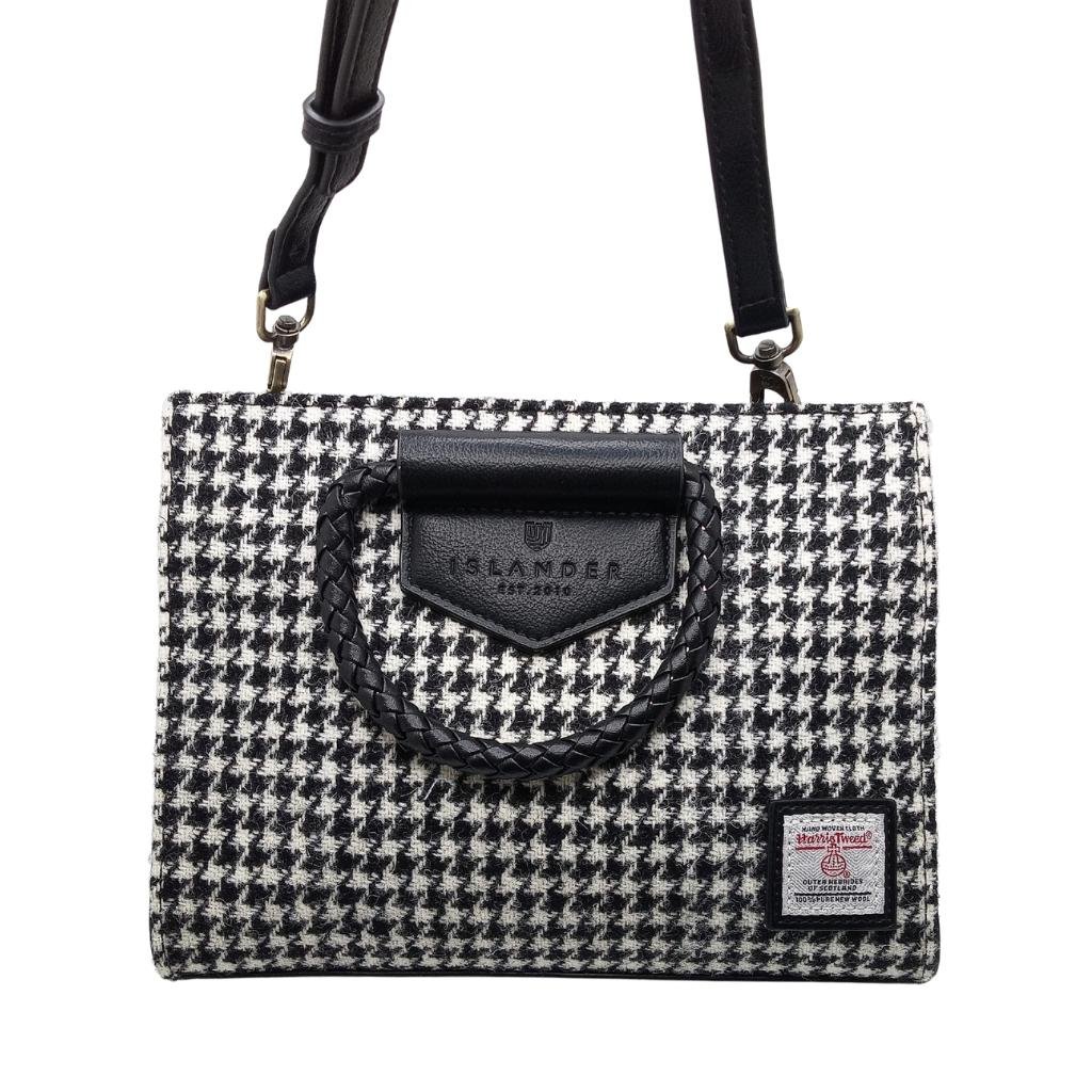 Islander Harris Tweed Arran Tote 'Black and White Dogtooth' by Islander - Handbags
