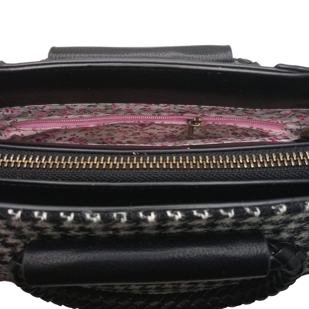 Islander Harris Tweed Arran Tote 'Black and White Dogtooth' by Islander - Handbags
