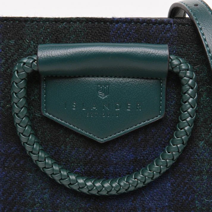 Islander Harris Tweed Arran Tote 'Black and White Dogtooth' - The Celtic Gift Store - Handbags