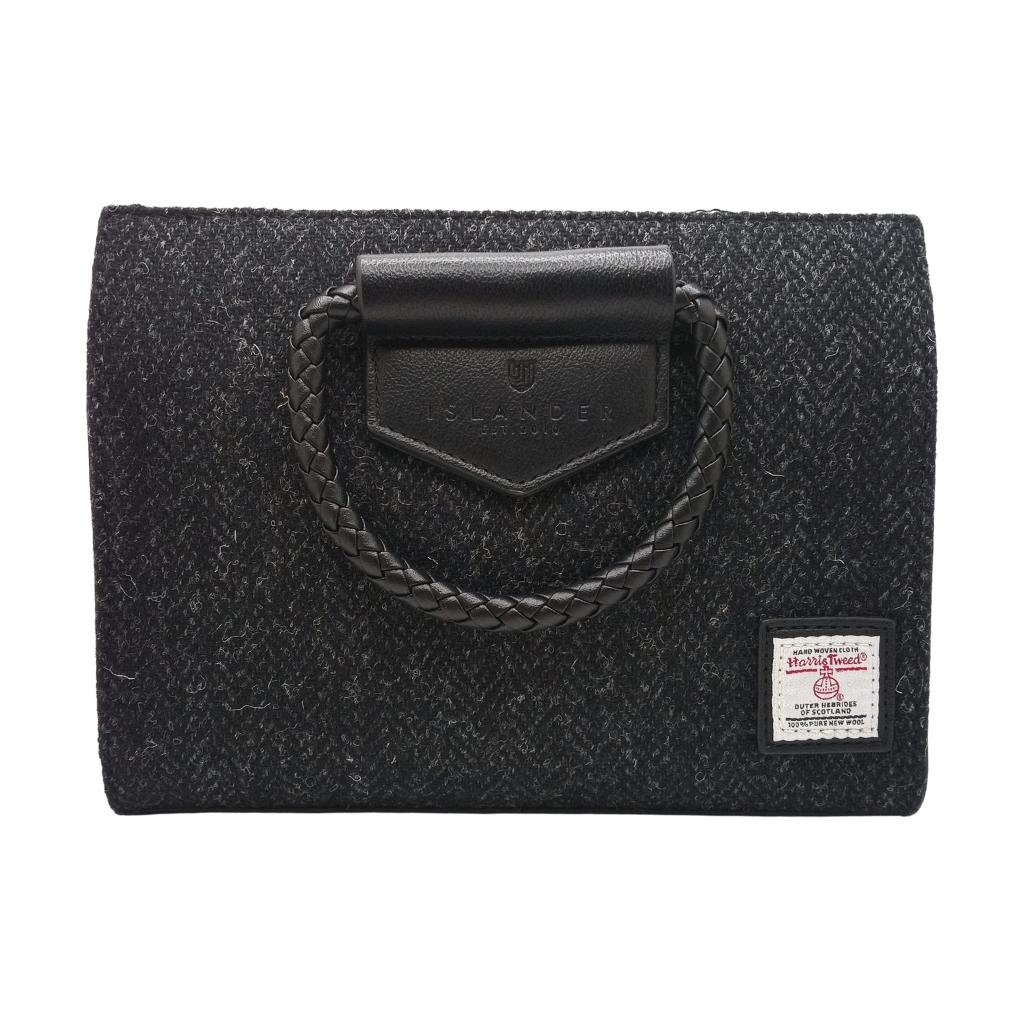 Islander Harris Tweed Arran Tote 'Black Herringbone' by Islander - Handbags