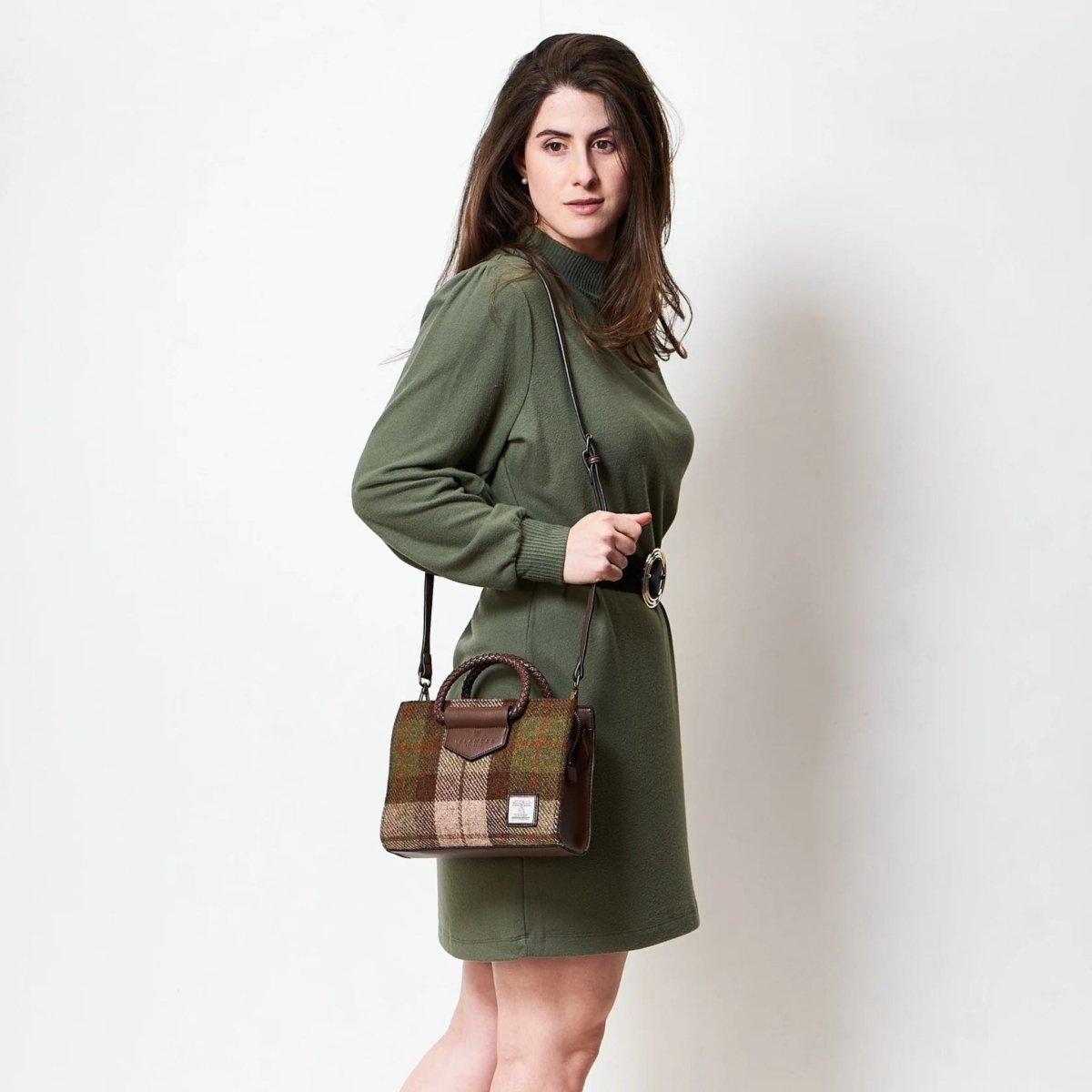 Islander Harris Tweed Arran Tote 'Black Watch Tartan'