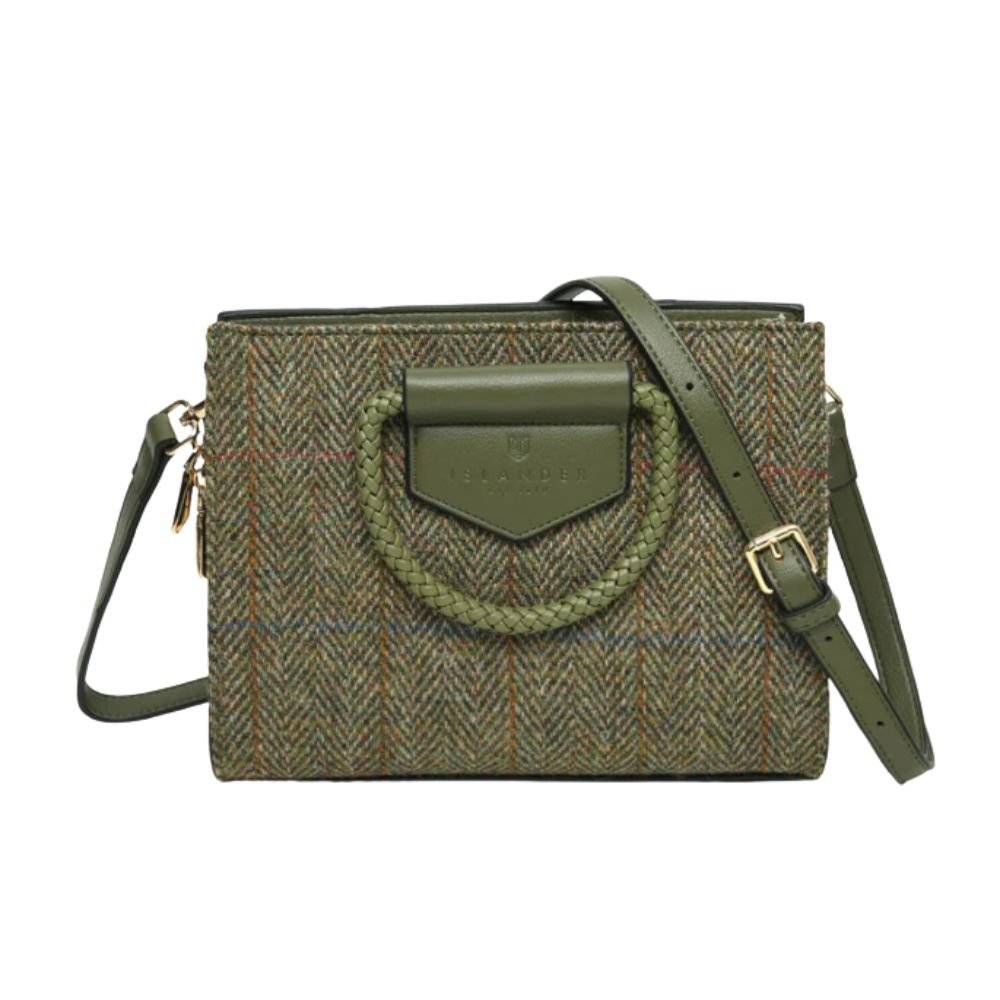 Islander Harris Tweed Arran Tote 'Chestnut Herringbone'