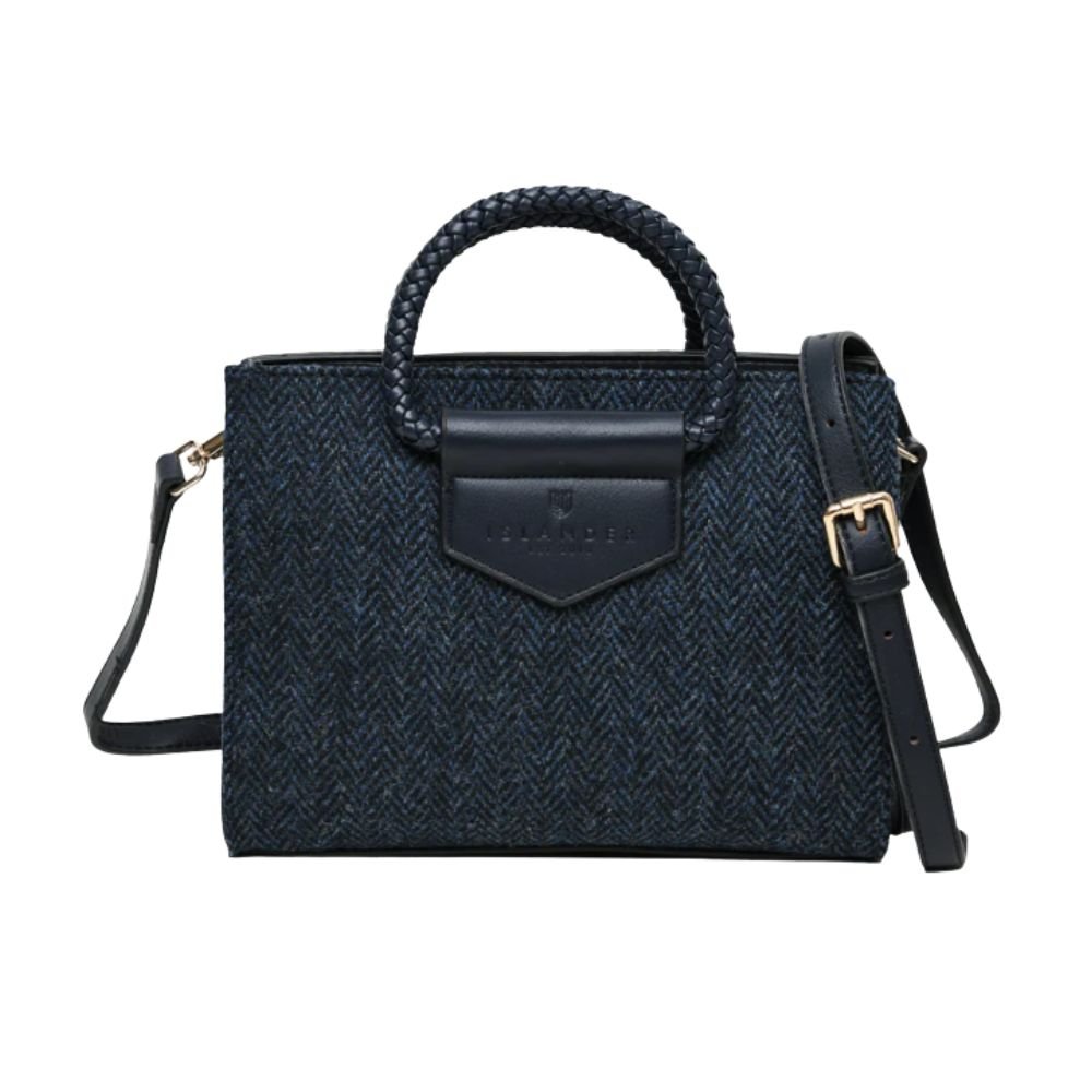 Islander Harris Tweed Arran Tote 'Navy Herringbone'