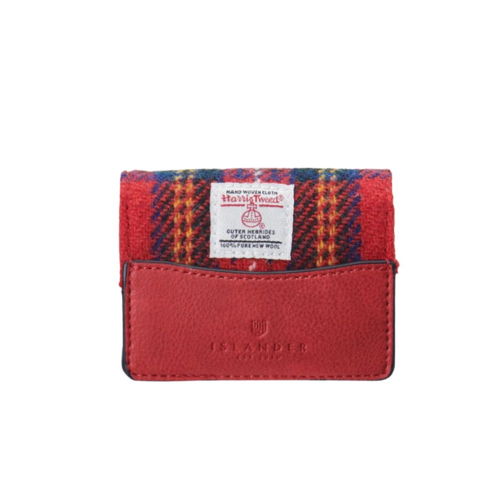 Islander Harris Tweed Card Case 'Blue Tartan'