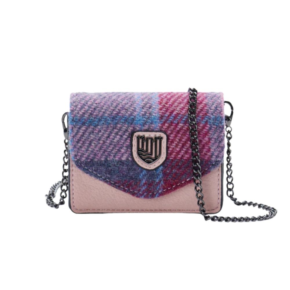 Islander Harris Tweed Card Case 'Blue Tartan'