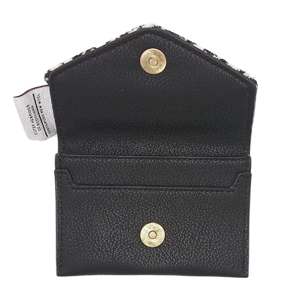 Islander Harris Tweed Card Wallet 'Black and White Dogtooth'