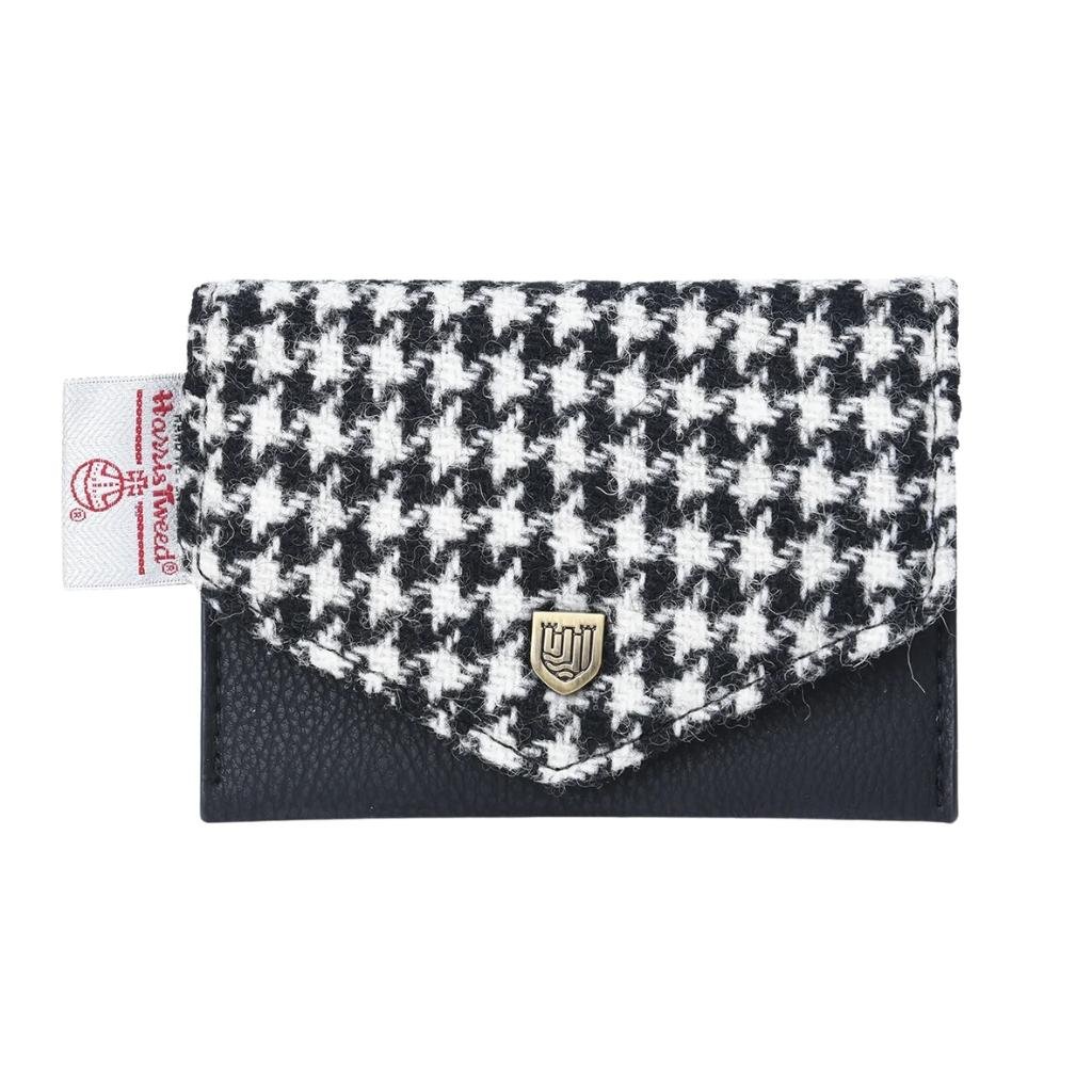 Islander Harris Tweed Card Wallet 'Black and White Dogtooth'