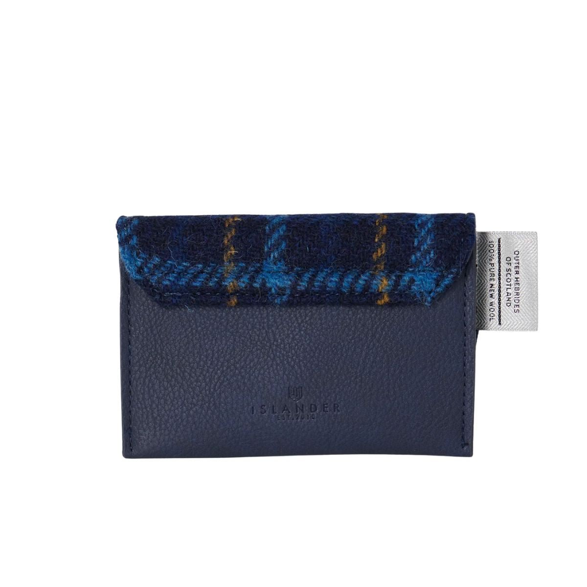 Islander Harris Tweed Card Wallet 'Purple Tartan'