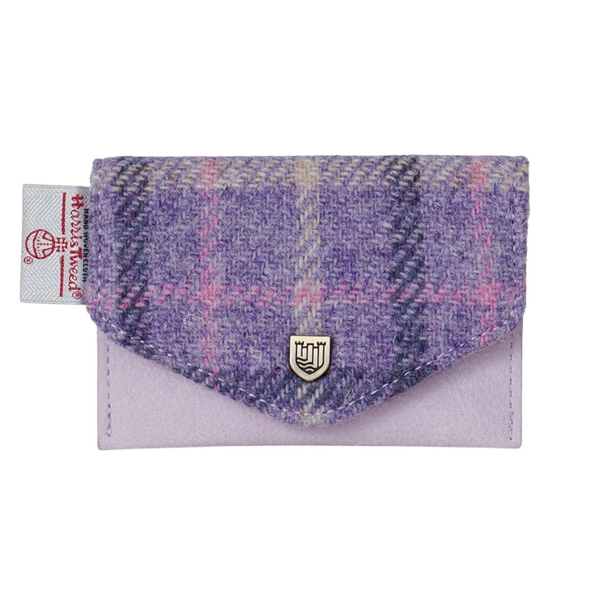 Islander Harris Tweed Card Wallet 'Purple Tartan'
