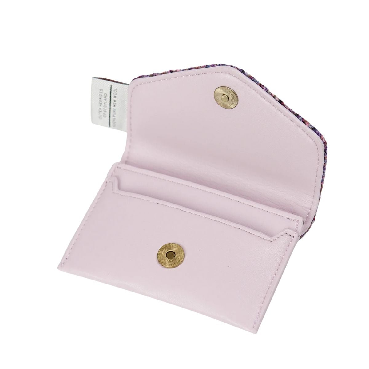 Islander Harris Tweed Card Wallet 'Purple Tartan'