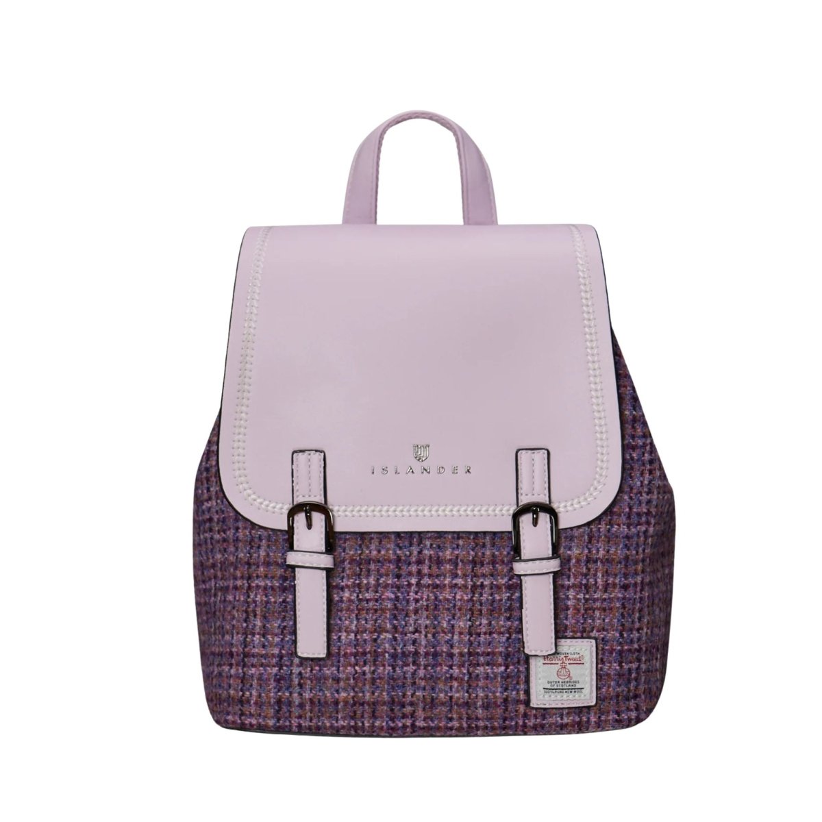 Islander Harris Tweed Jura Backpack 'Violet Mini Dogtooth'