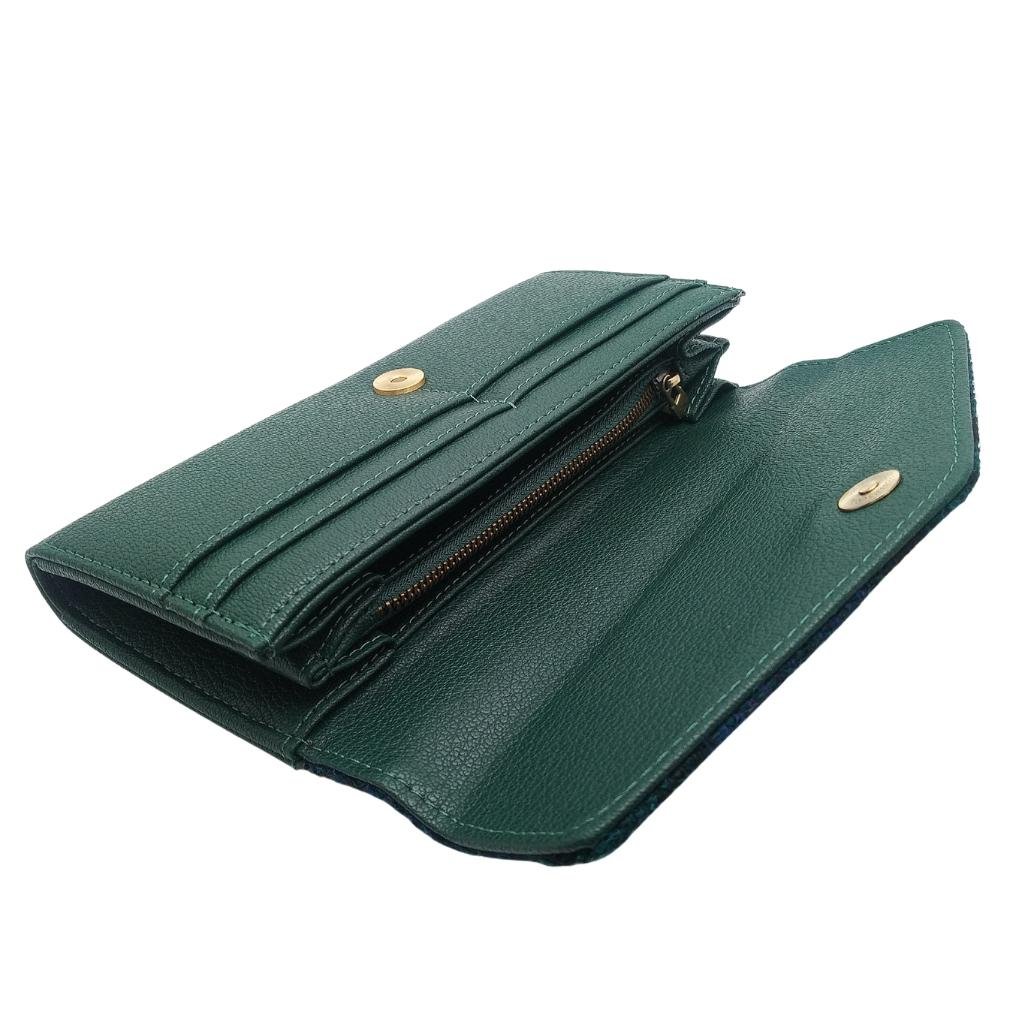 Islander Harris Tweed Large Clasp Clutch Purse 'Black Watch Tartan'