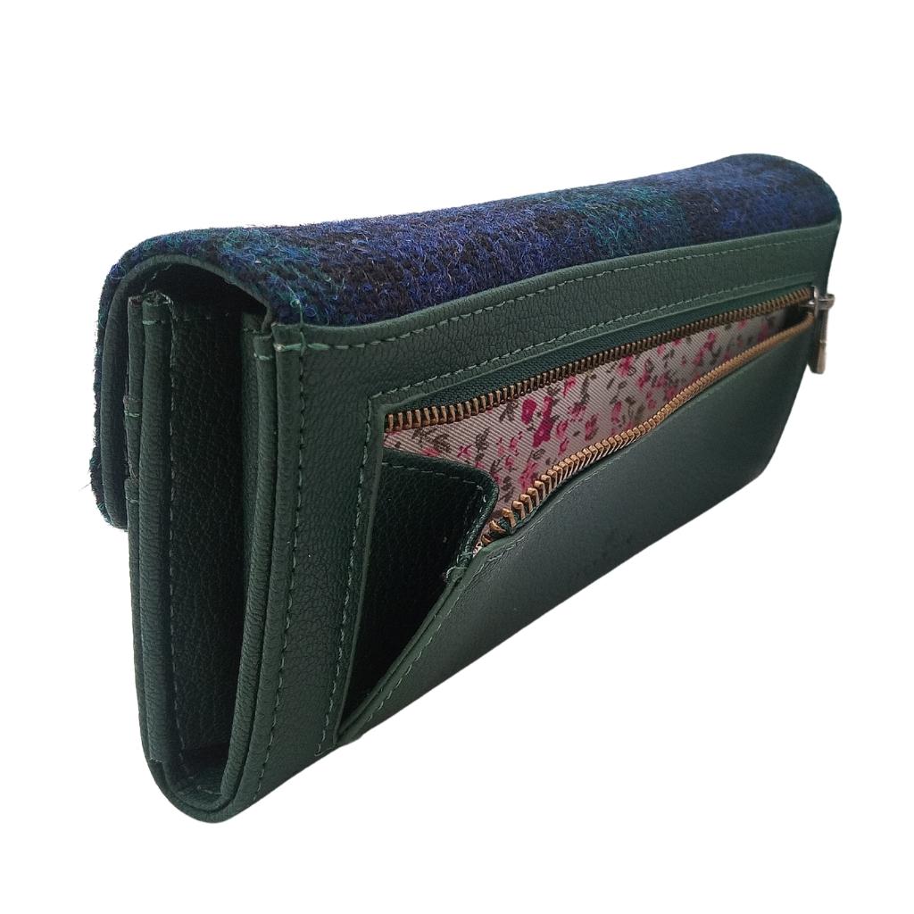 Islander Harris Tweed Large Clasp Clutch Purse 'Black Watch Tartan'