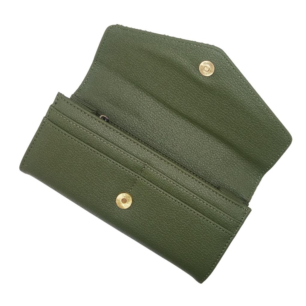 Islander Harris Tweed Large Clasp Clutch Purse 'Chestnut Herringbone'