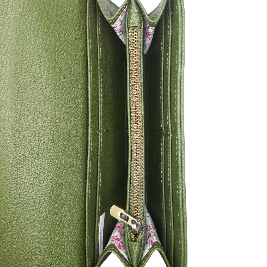 Islander Harris Tweed Large Clasp Clutch Purse 'Chestnut Herringbone'
