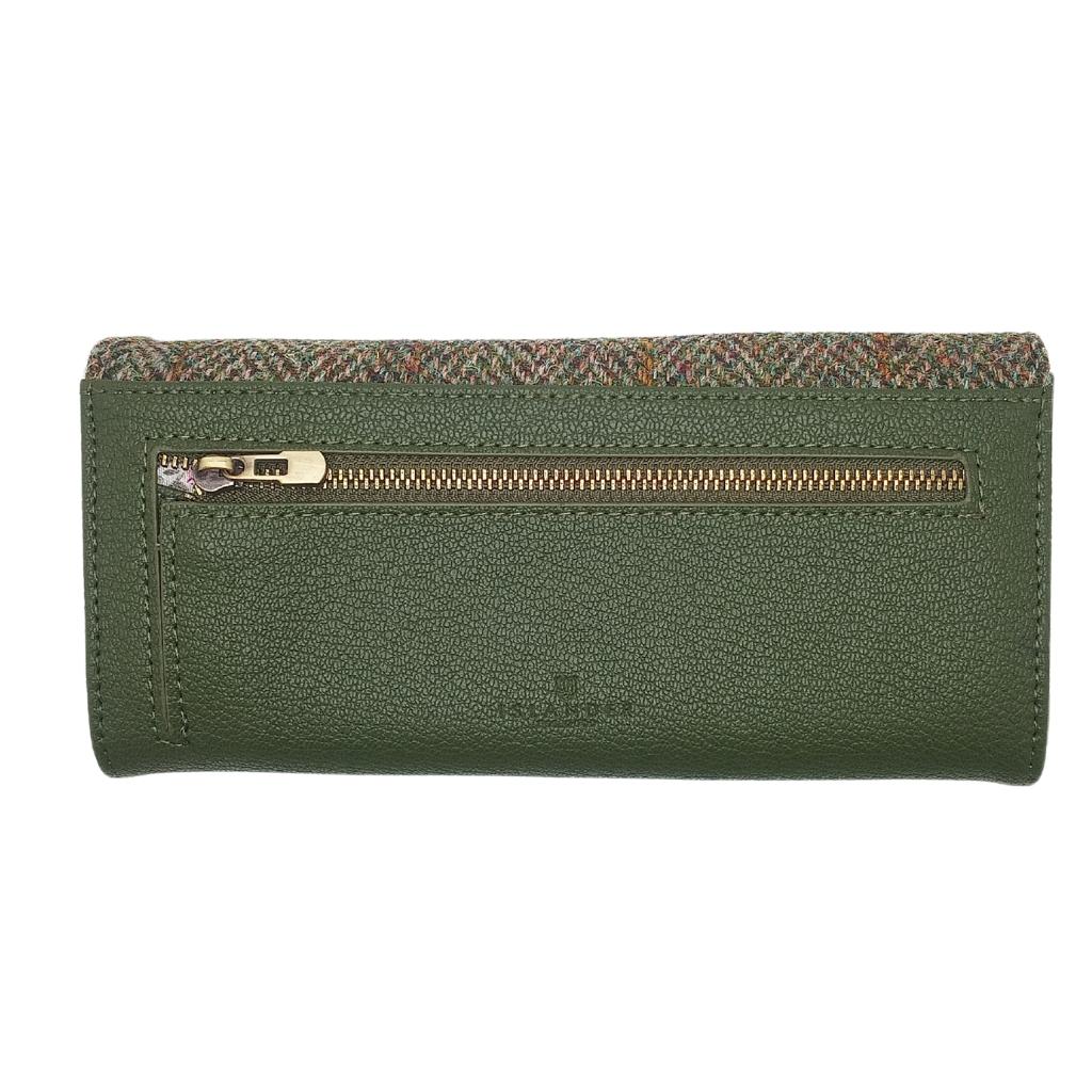 Islander Harris Tweed Large Clasp Clutch Purse 'Chestnut Herringbone'