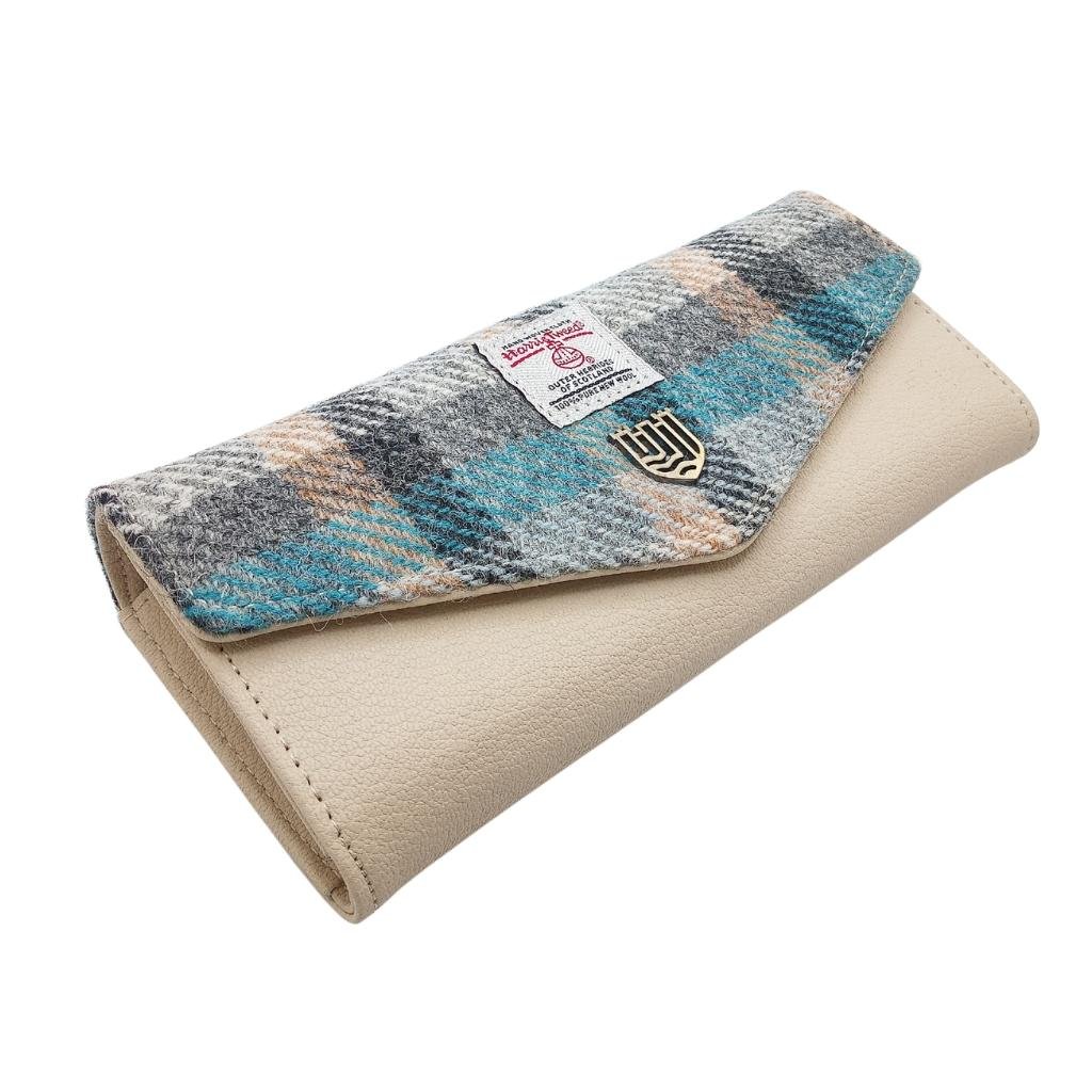 Islander Harris Tweed Large Clasp Clutch Purse 'Islander Tartan'