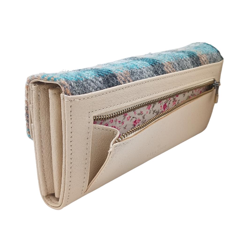 Islander Harris Tweed Large Clasp Clutch Purse 'Islander Tartan'