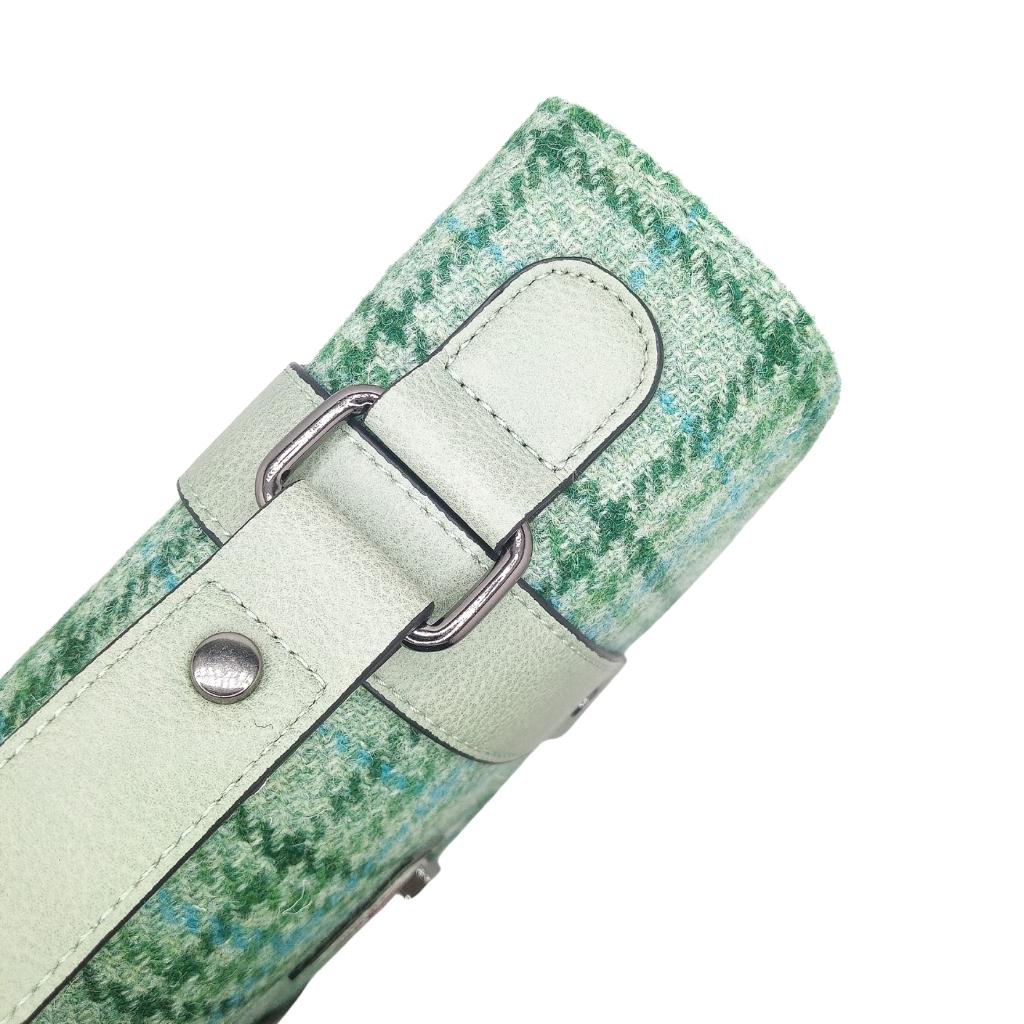 Islander Harris Tweed Large Satchel 'Mint Tartan'