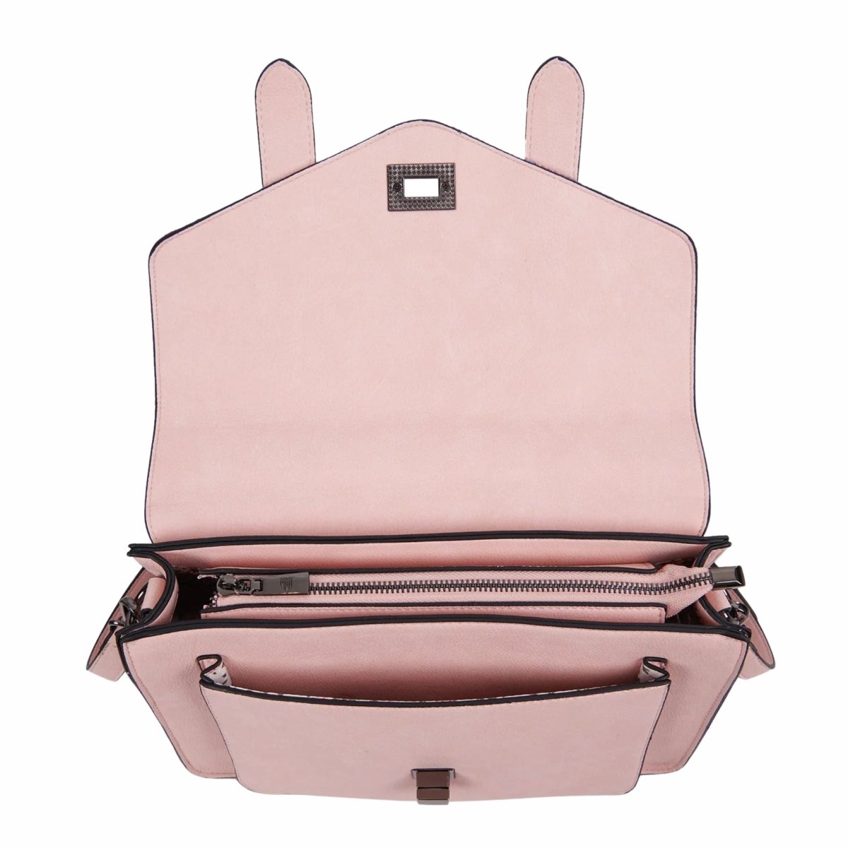 Islander Harris Tweed Large Satchel 'Violet Mini Dogtooth'