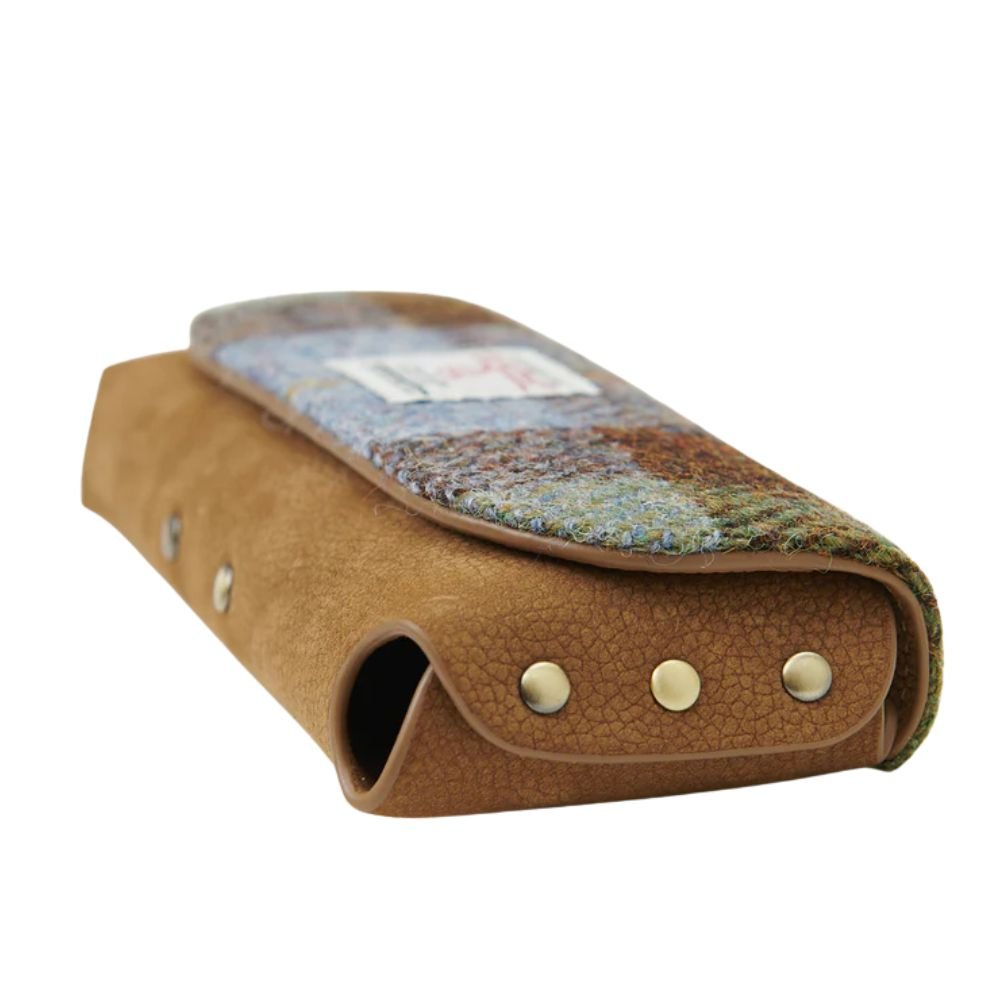 Islander Harris Tweed Leather Glasses Case 'Islander Tartan'
