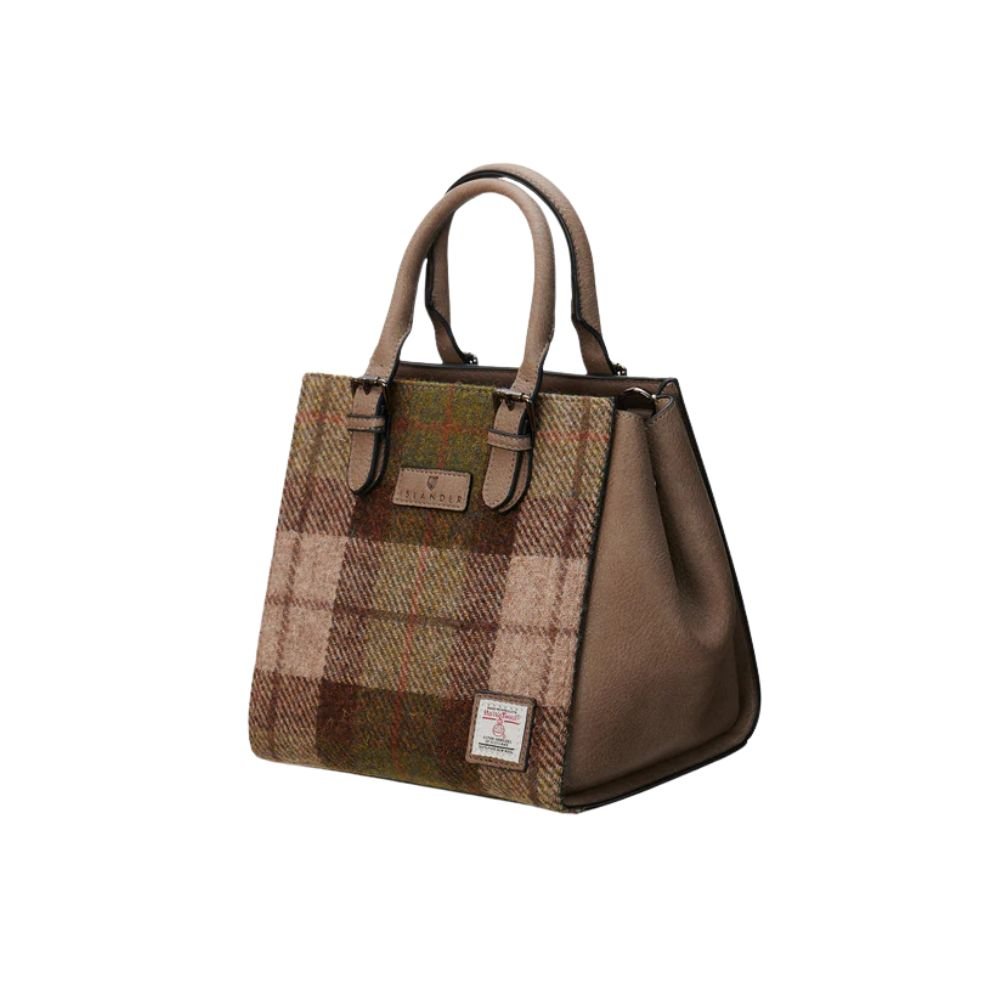 Islander Harris Tweed Medium Caillie Tote 'Chestnut Tartan'