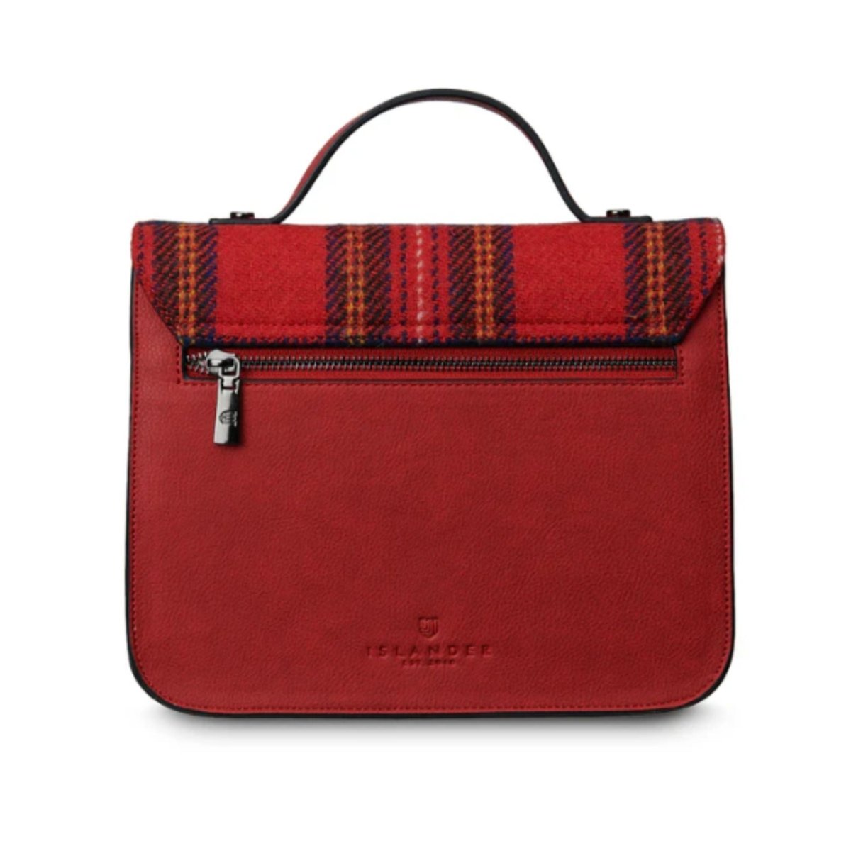 Islander Harris Tweed Medium Calton Satchel 'Royal Stewart Tartan' - The Celtic Gift Store - Handbags