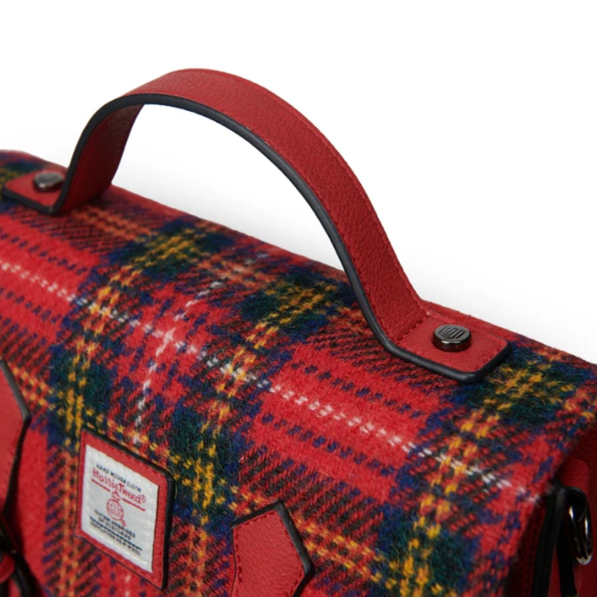 Islander Harris Tweed Medium Calton Satchel 'Royal Stewart Tartan' - The Celtic Gift Store - Handbags