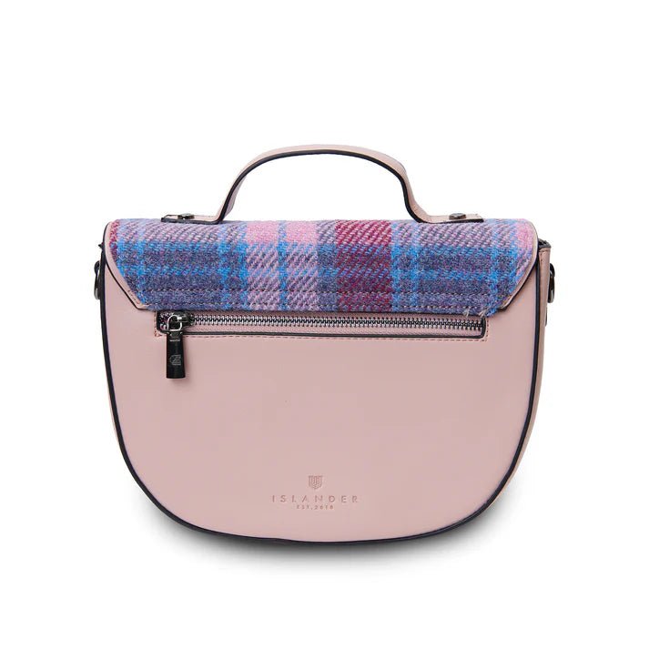 Islander Harris Tweed Medium Cobble Satchel 'Blue Tartan' - The Celtic Gift Store - Handbags