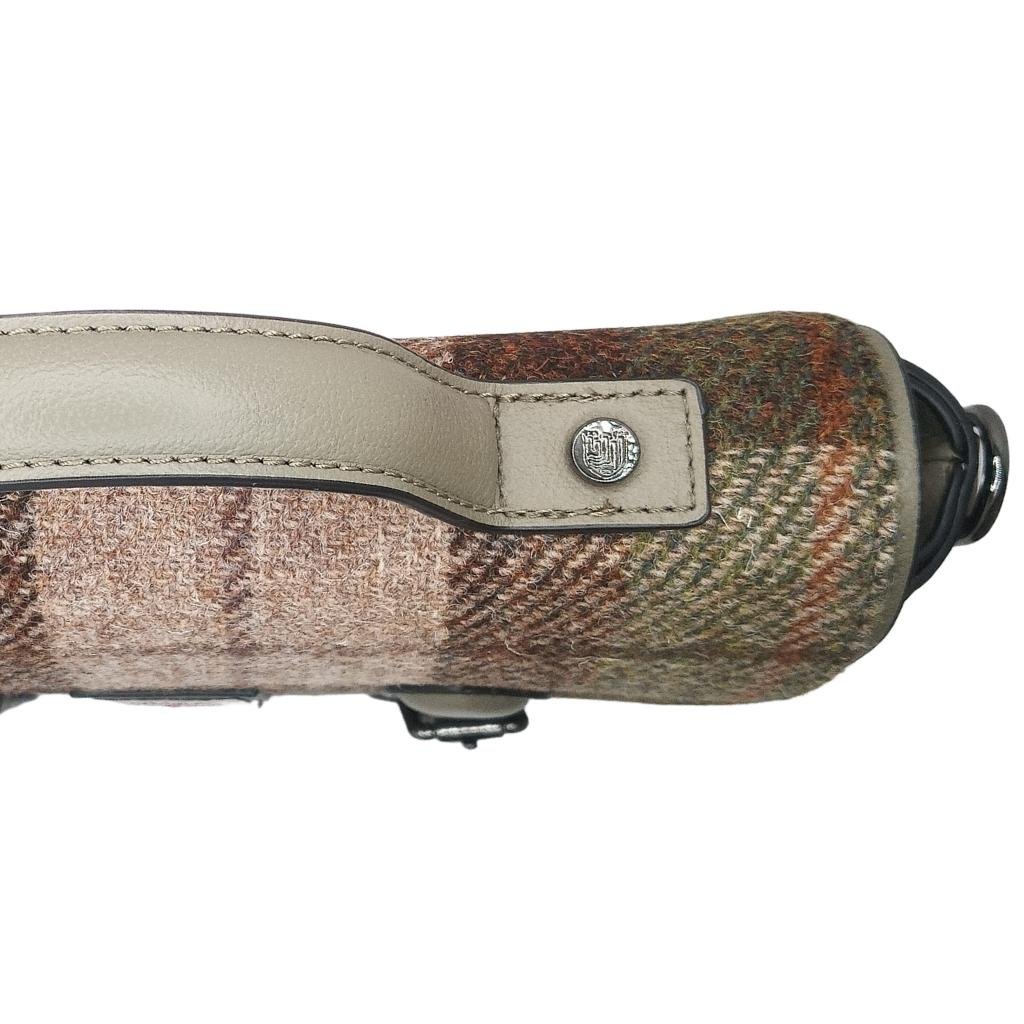 Islander Harris Tweed Medium Cobble Satchel 'Chestnut Tartan'