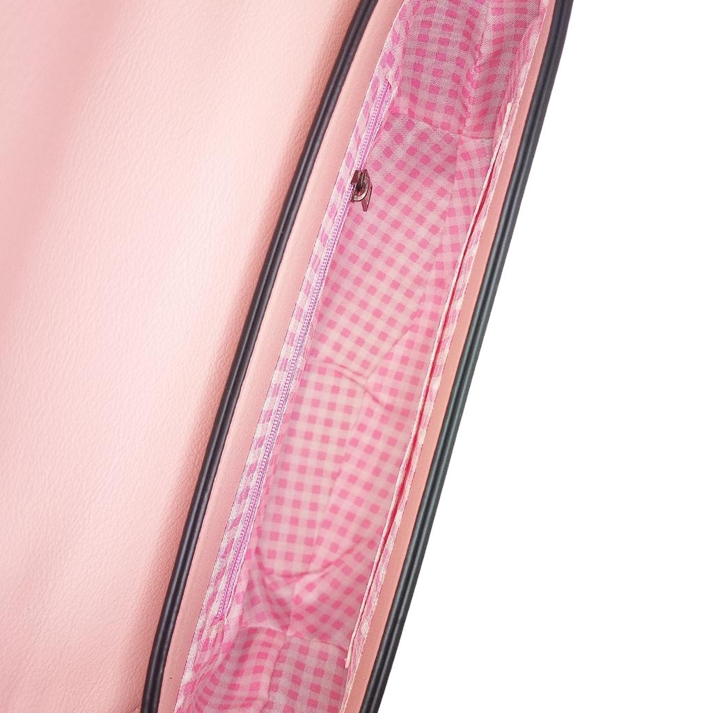 Islander Harris Tweed Medium Cobble Satchel 'Pink and Blue Tartan'