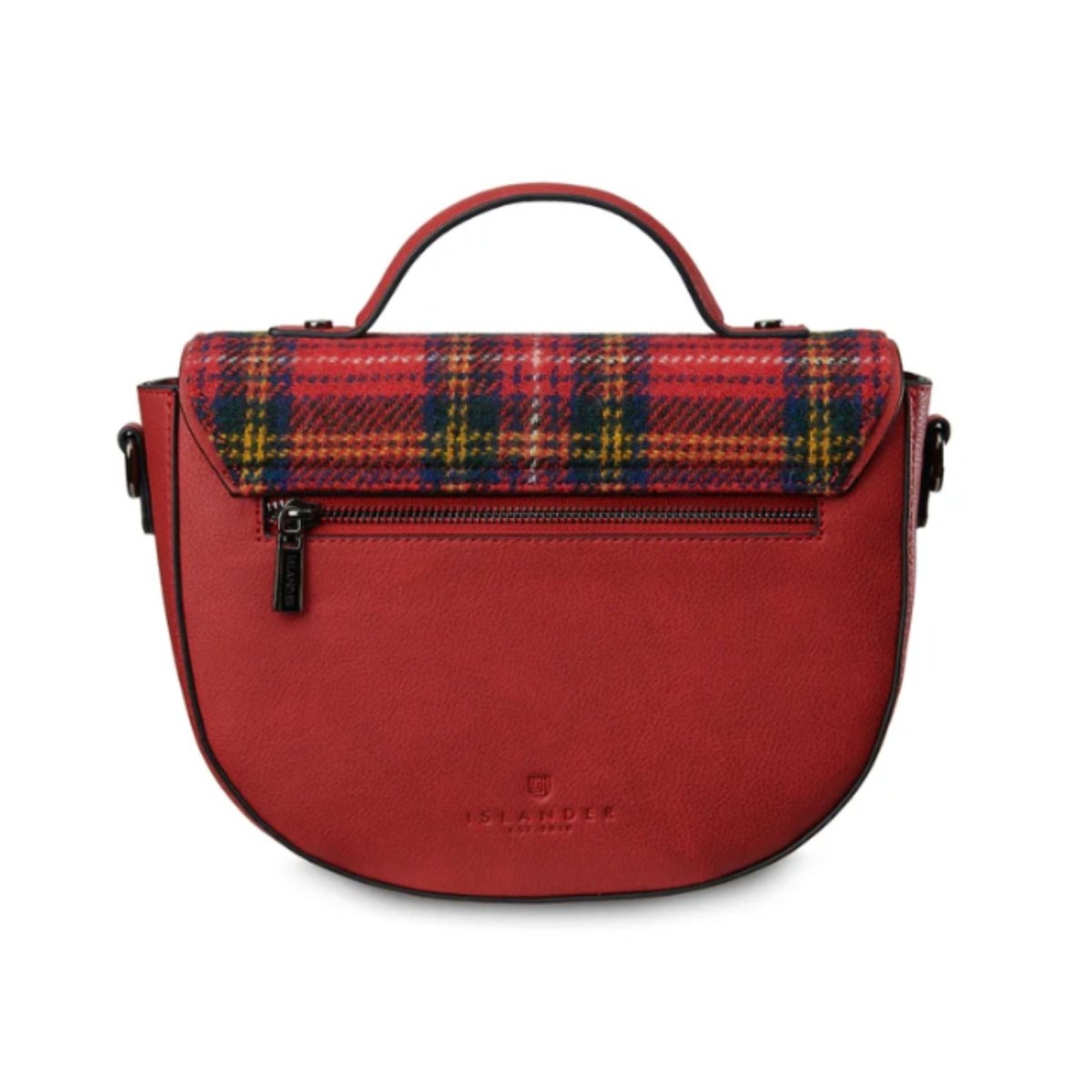 Islander Harris Tweed Medium Cobble Satchel 'Royal Stewart Tartan'
