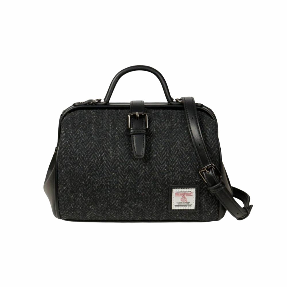 Islander Harris Tweed Medium Doctor Bag 'Black Herringbone'