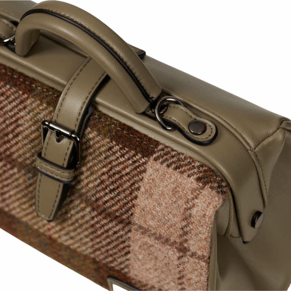 Islander Harris Tweed Medium Doctor Bag 'Black Herringbone'