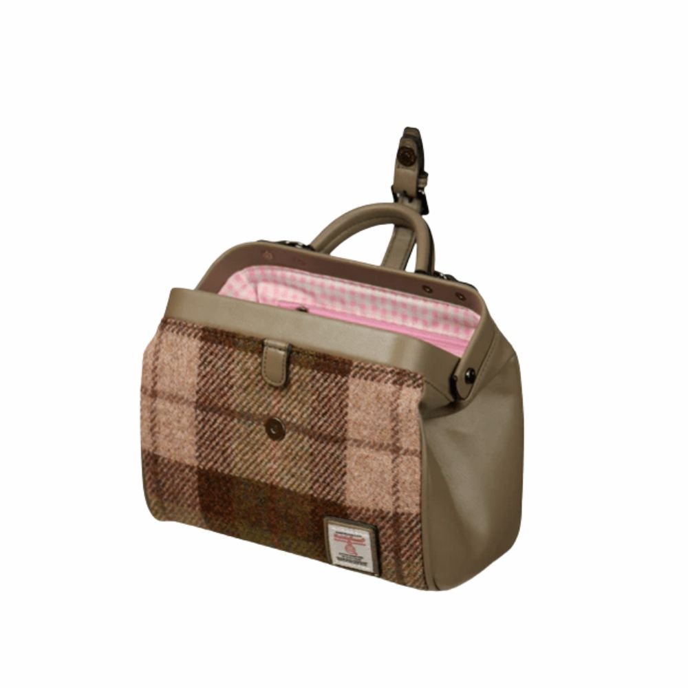 Islander Harris Tweed Medium Doctor Bag 'Black Herringbone'