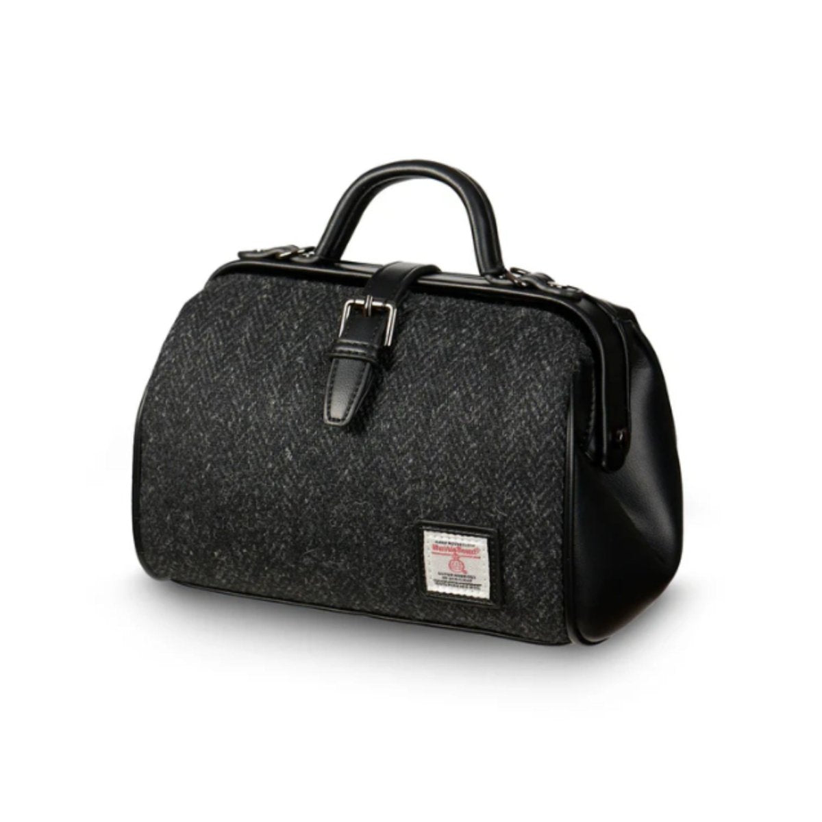 Islander Harris Tweed Medium Doctor Bag 'Black Herringbone' - The Celtic Gift Store - Handbags