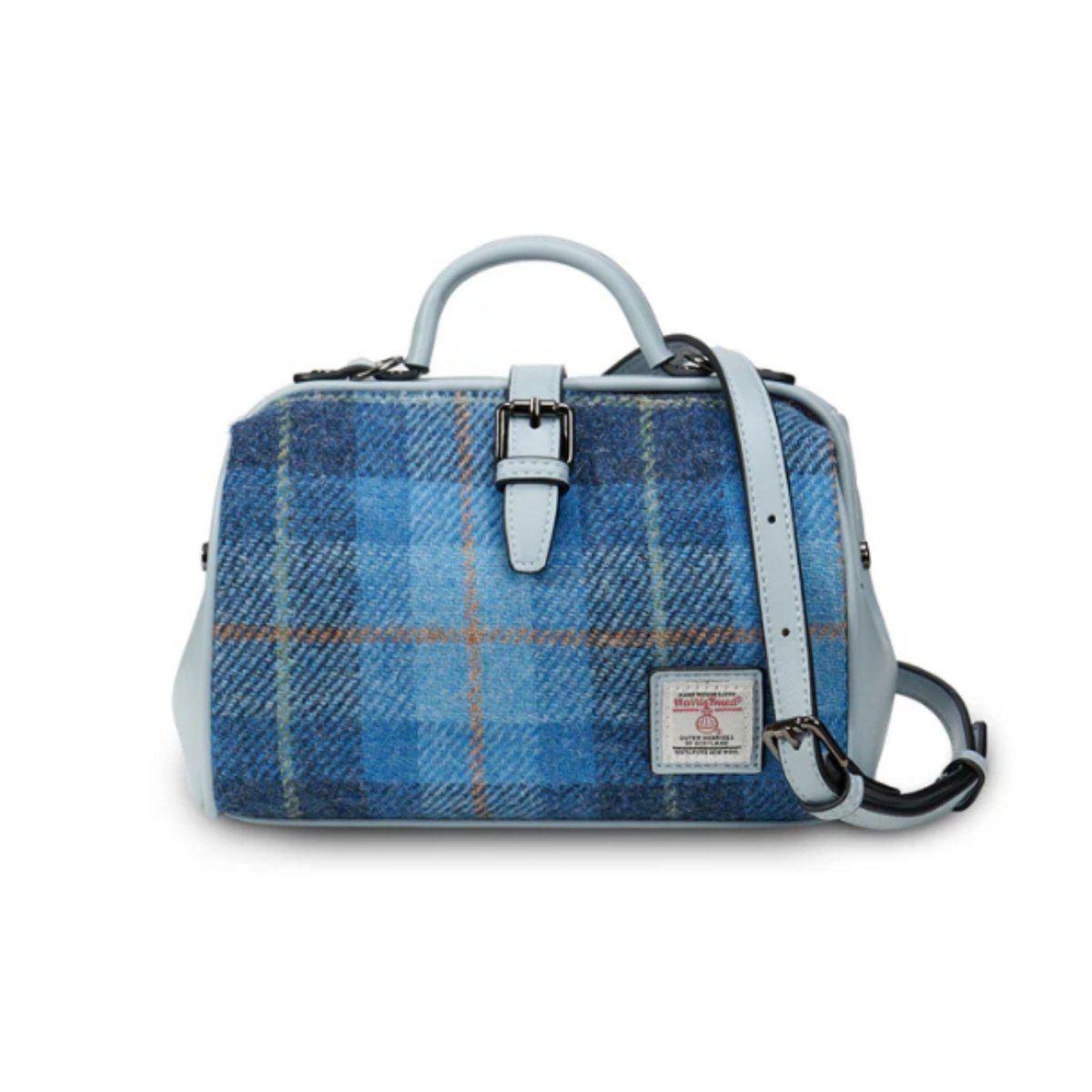 Islander Harris Tweed Medium Doctor Bag 'Blue Tartan' - The Celtic Gift Store - Bags