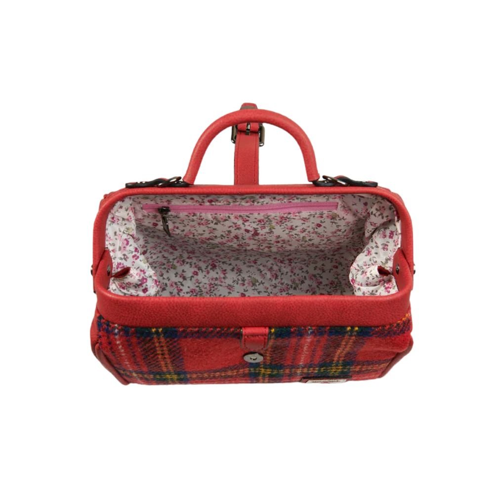Islander Harris Tweed Medium Doctor Bag 'Chestnut Blue Tartan'