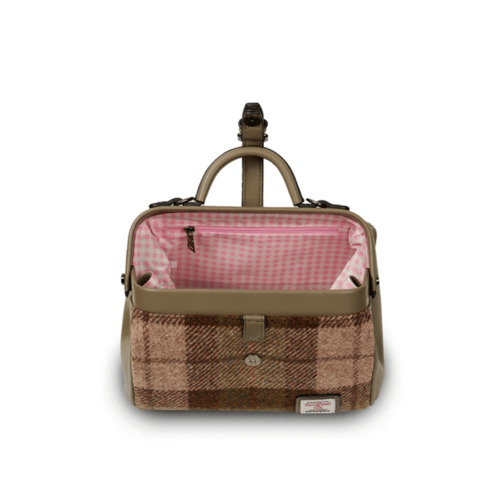 Islander Harris Tweed Medium Doctor Bag 'Chestnut Tartan' - The Celtic Gift Store - Handbags