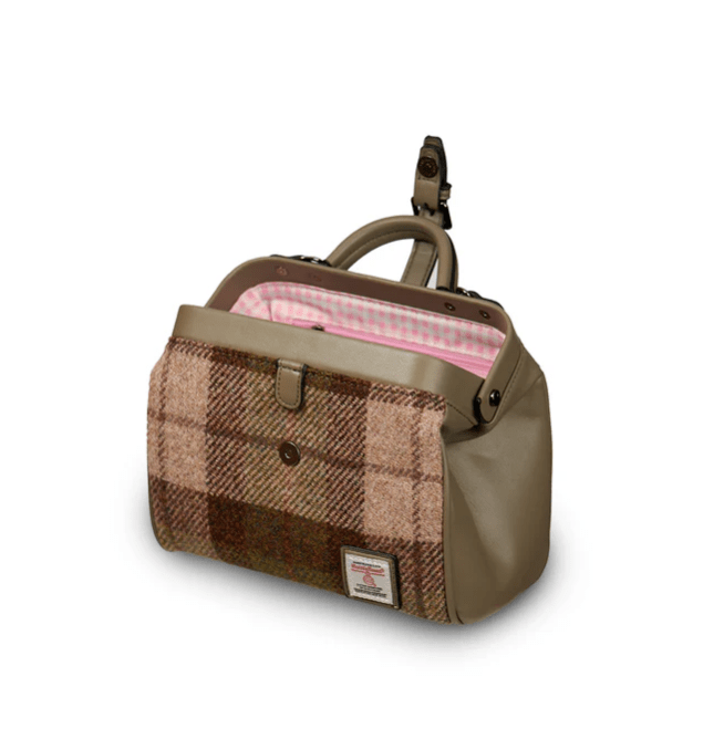 Islander Harris Tweed Medium Doctor Bag 'Chestnut Tartan' - The Celtic Gift Store - Handbags