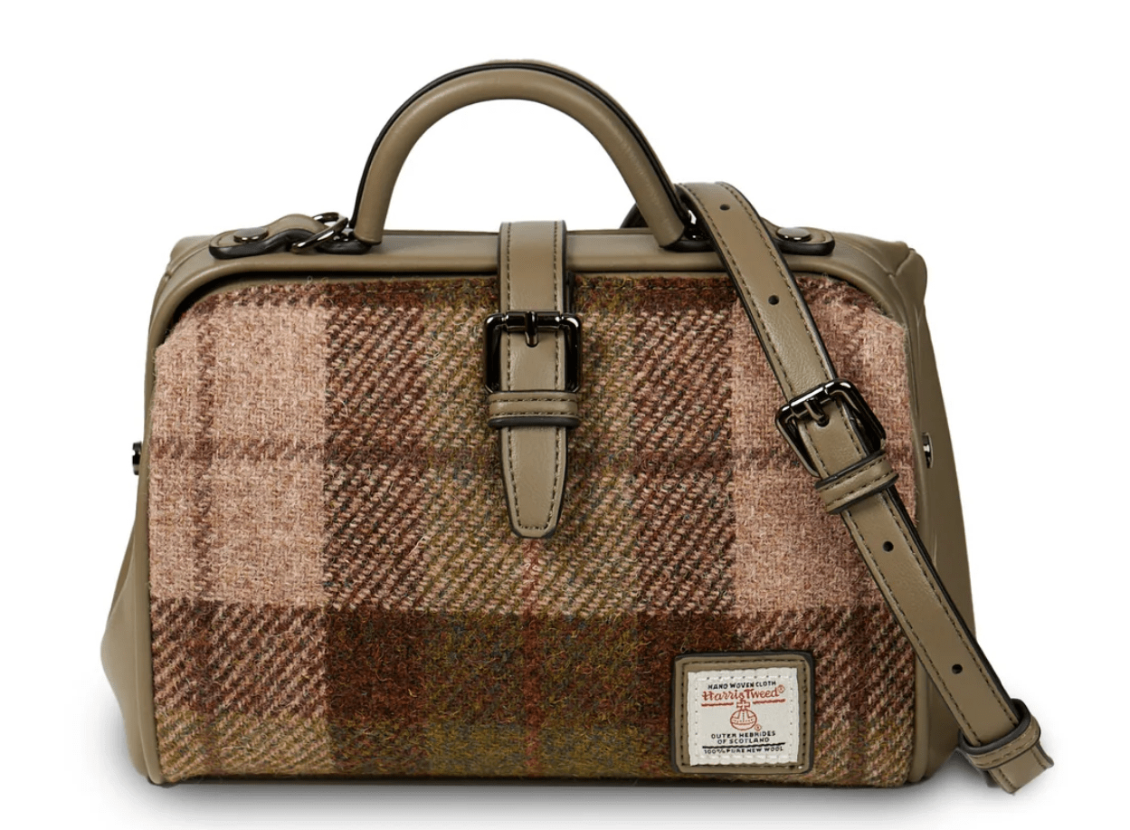 Islander Harris Tweed Medium Doctor Bag 'Chestnut Tartan' - The Celtic Gift Store - Handbags
